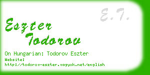 eszter todorov business card